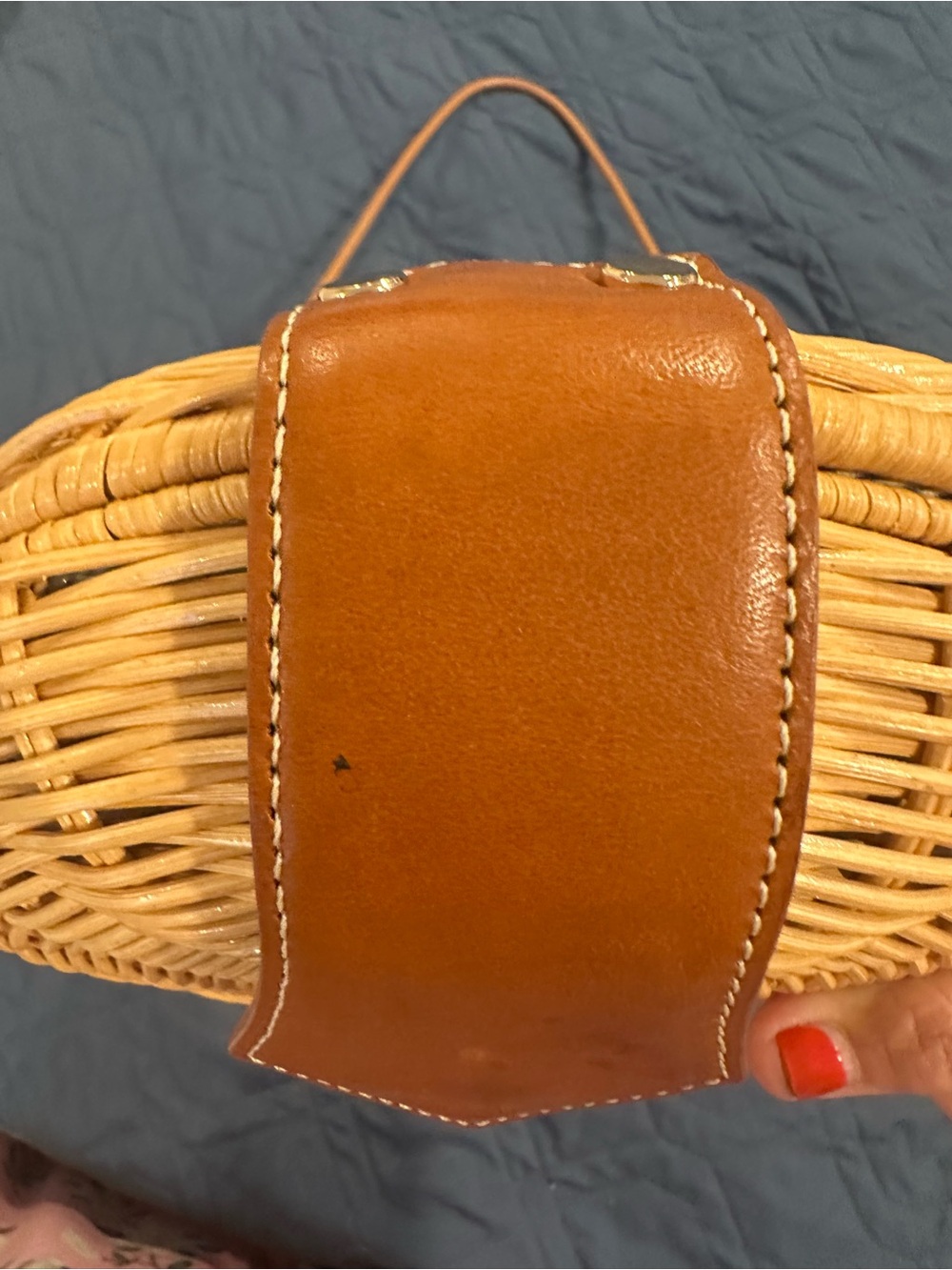 J. McLaughlin Round Woven Crossbody in Tan and Cognac - Picture 16 of 16